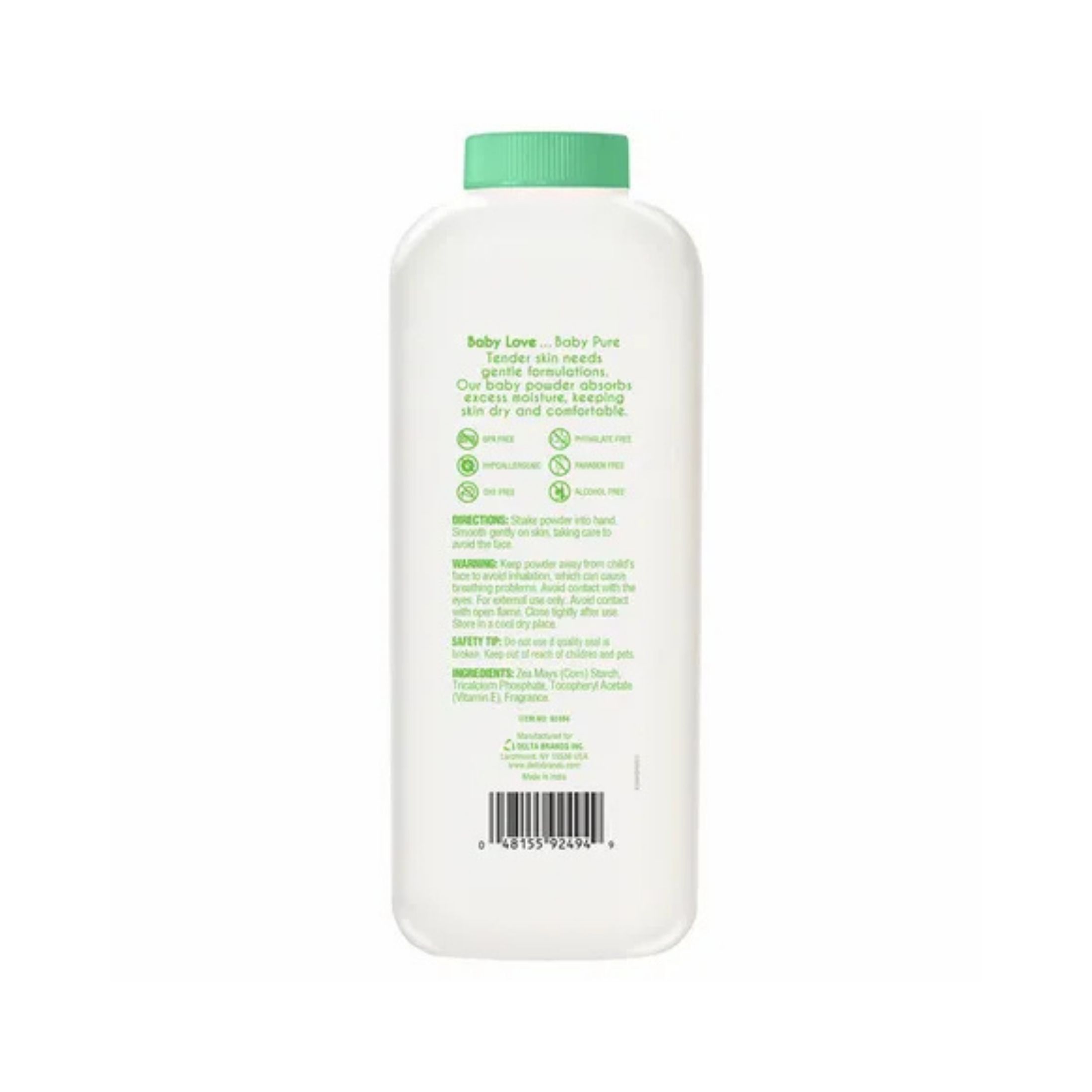 Baby Love Powder, Pure Cornstarch, 10-oz