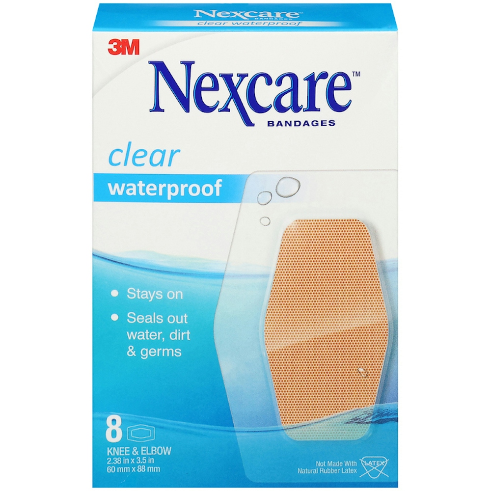 Nexcare Bandages, Knee & Elbow, Clear, Waterproof