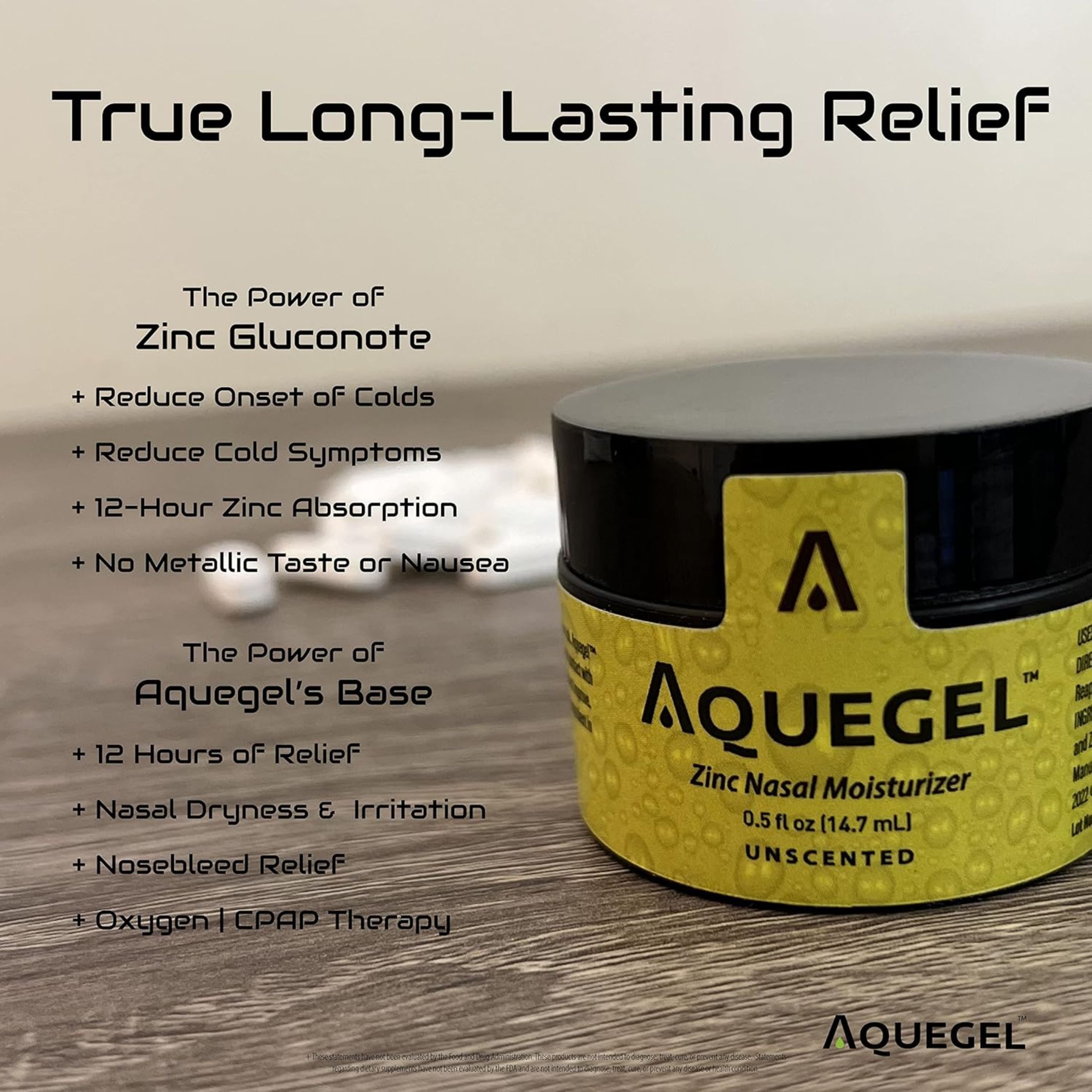 Aquegel Cold & Flu Moisturizer Zinc