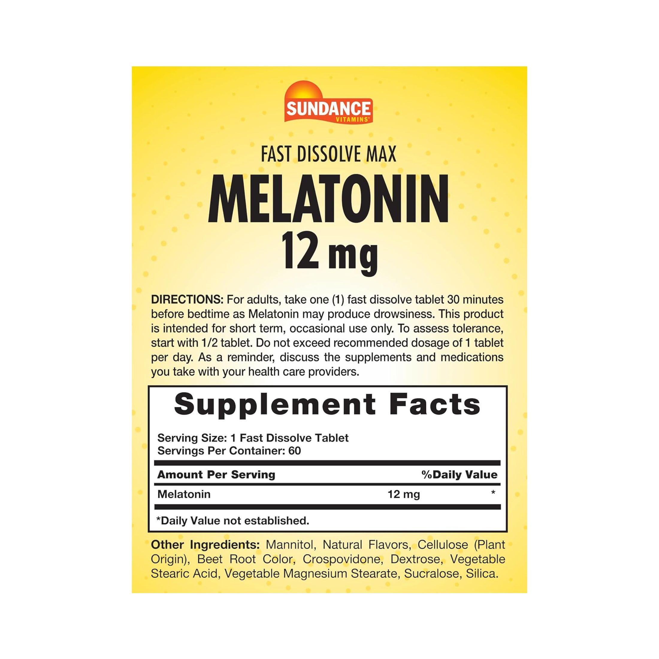 Sundance 12 Mg Melatonin Tablets