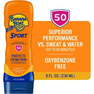 Banana Boat Ultra Sport Performance Lotion Sunscreen Broad Spectrum SPF 50 - 8 Ounces