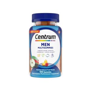 Centrum Multivitamin/Multimineral Supplement, Men, Gummies, Assorted Natural Fruit Flavors