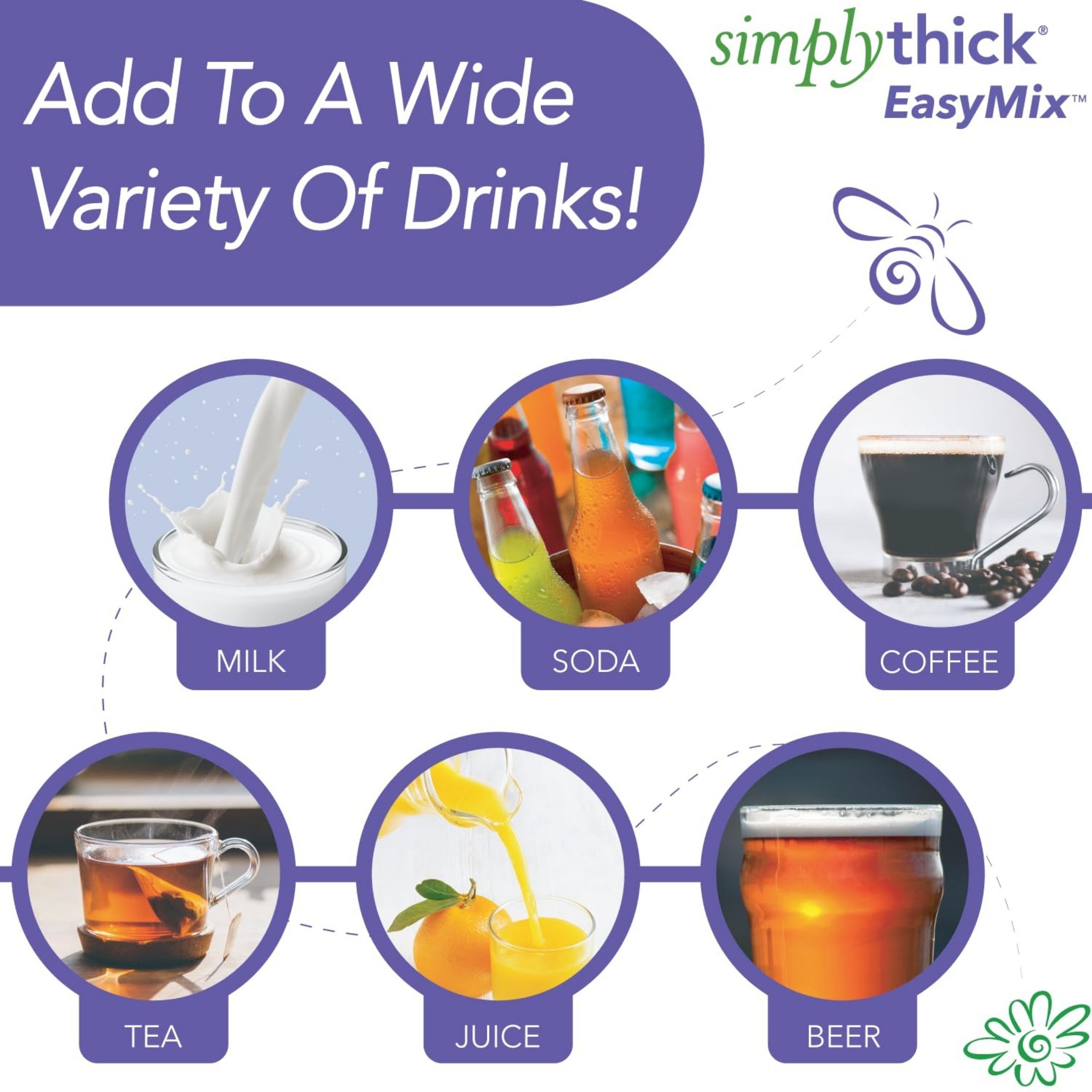 Simply Thick EasyMix Honey Consistency (L3) Food Thickener, 12g Individual Serving