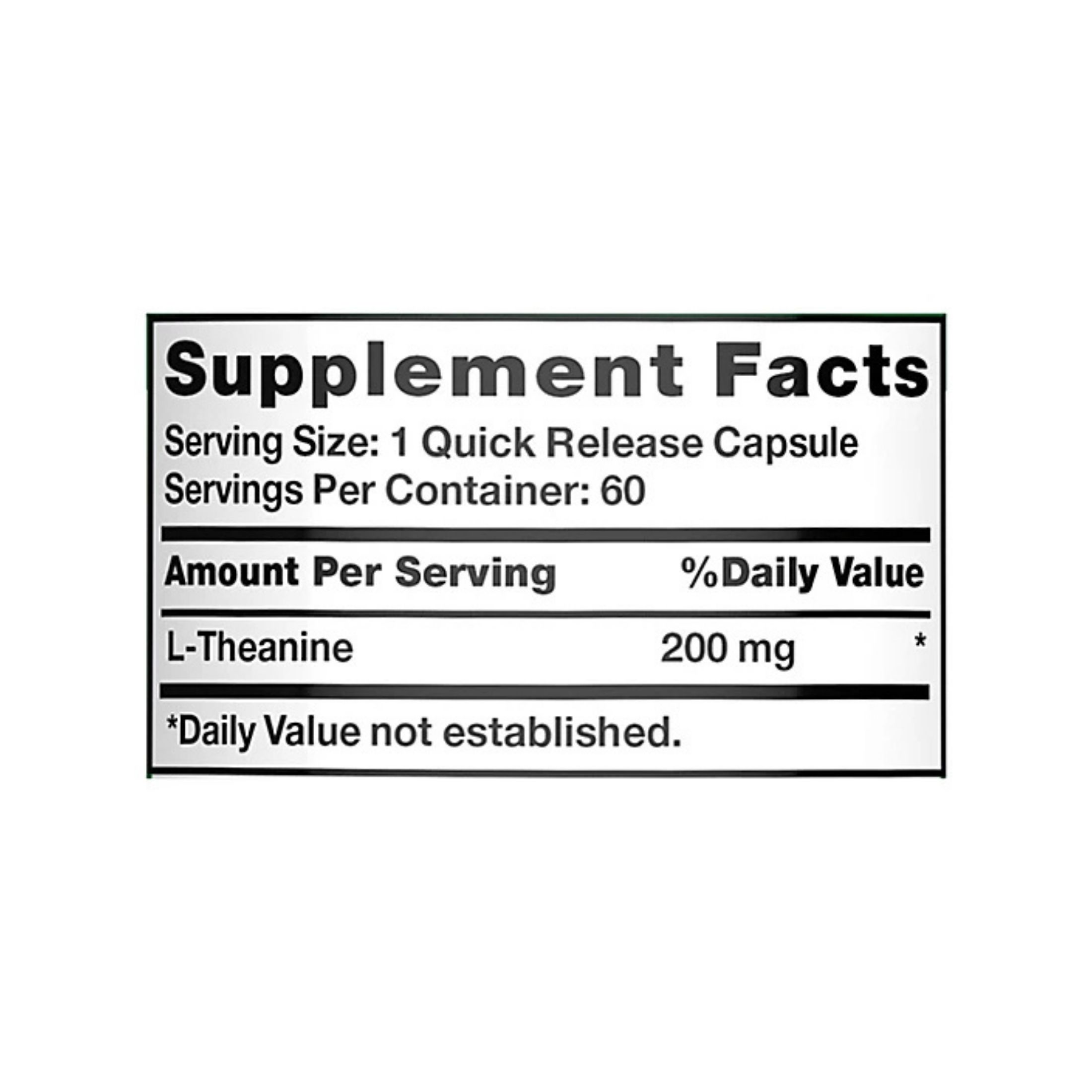 Nature's Truth L-Theanine 200 Mg Dietary Supplement Capsules