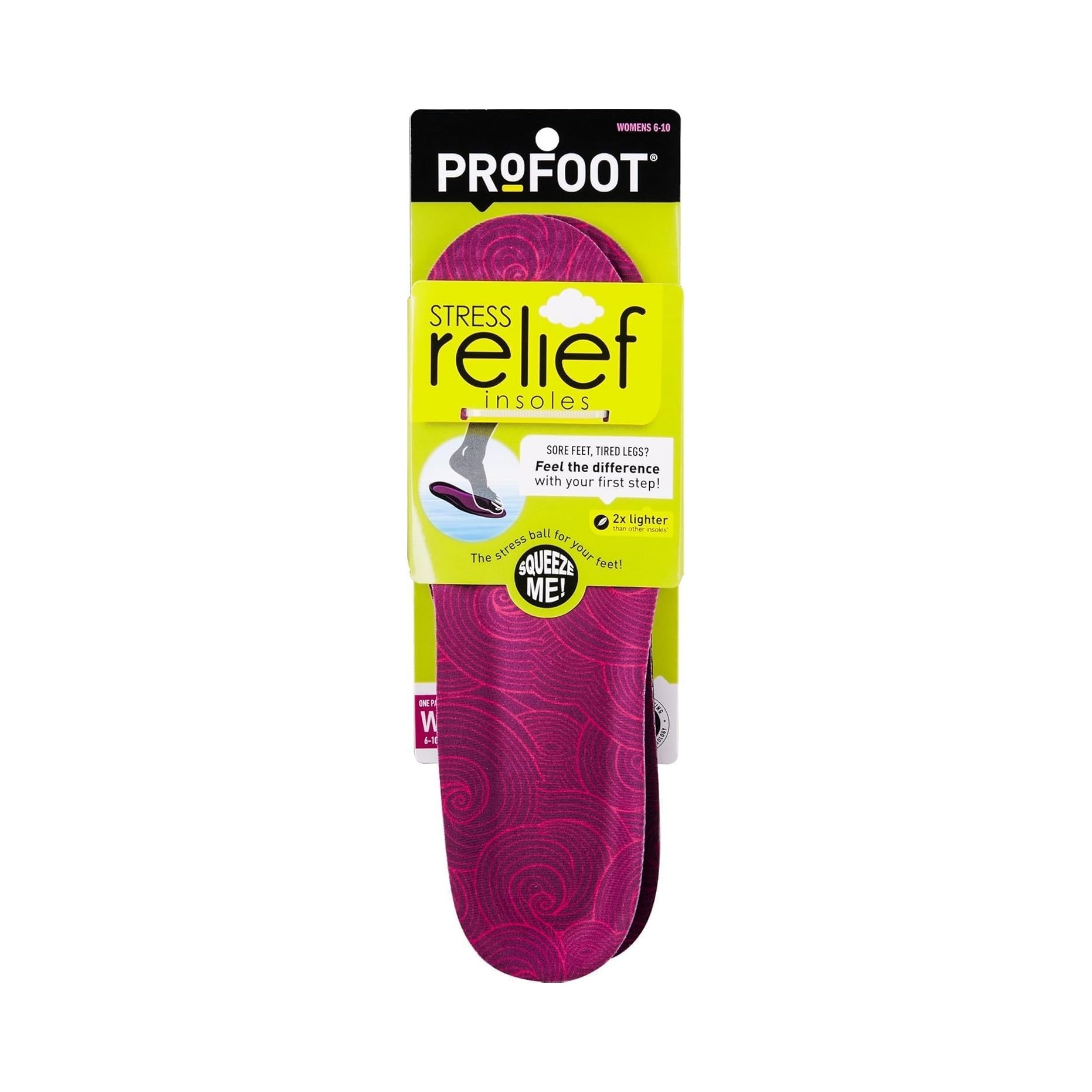 ProFoot Stress Relief Insole, Women, 6-10 1 Pair