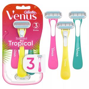 Gillette Venus Tropical Women's Disposable Razor, 3 Count, Womens Razors / Blades