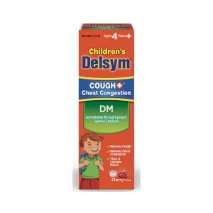 Delsym Children's DM Cough + Chest Congestion Relief Liquid Cherry 4 Oz