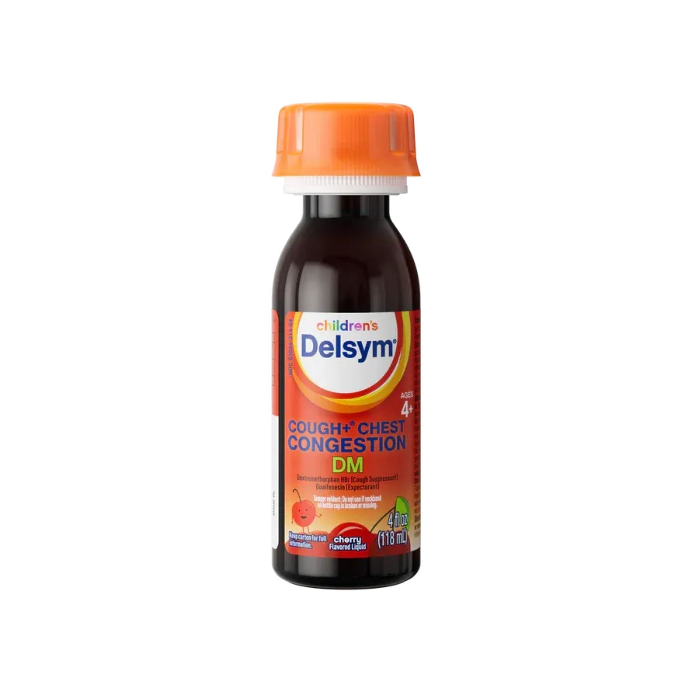 Delsym Children's DM Cough + Chest Congestion Relief Liquid Cherry 4 Oz