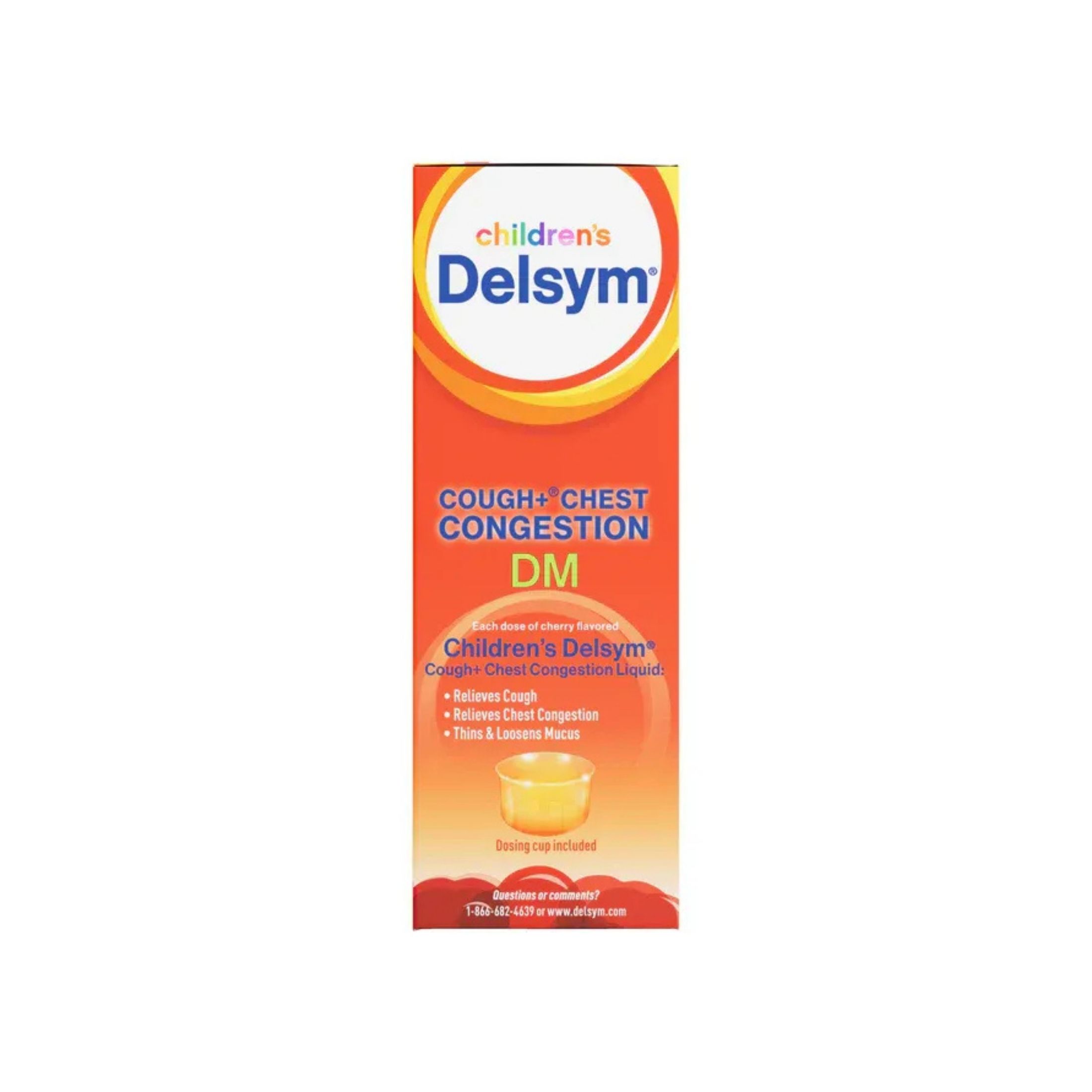 Delsym Children's DM Cough + Chest Congestion Relief Liquid Cherry 4 Oz