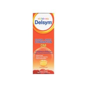 Delsym Children's DM Cough + Chest Congestion Relief Liquid Cherry 4 Oz