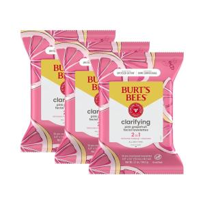 Burt's Bees Clarifying Facial Towelettes For All Skin Types Pink Grapefruit