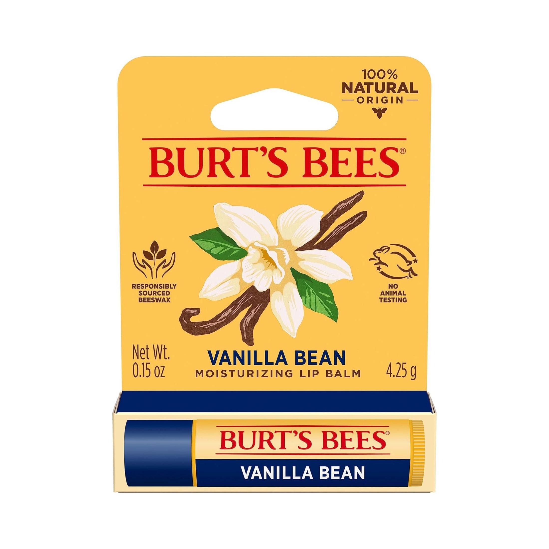 Burt's Bees Vanilla Bean Lip Balm Blister Box - 0.15oz