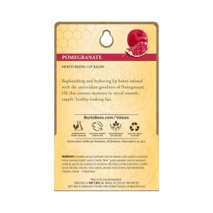 Burt's Bees 100% Natural Moisturizing Lip Balm, Pomegranate, 1 Tube In Blister Box