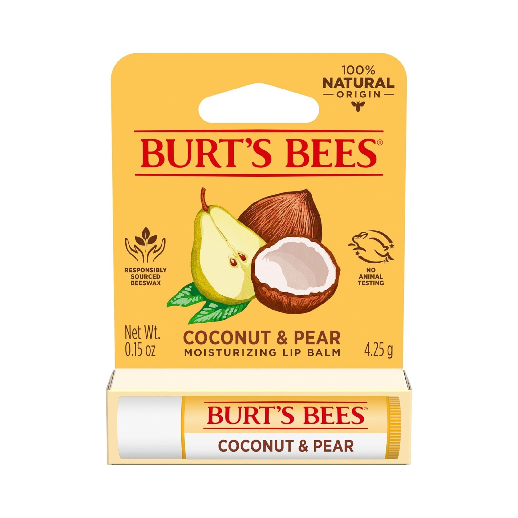 Burt's Bees Coconut And Pear Lip Balm Blister Box - 0.15oz