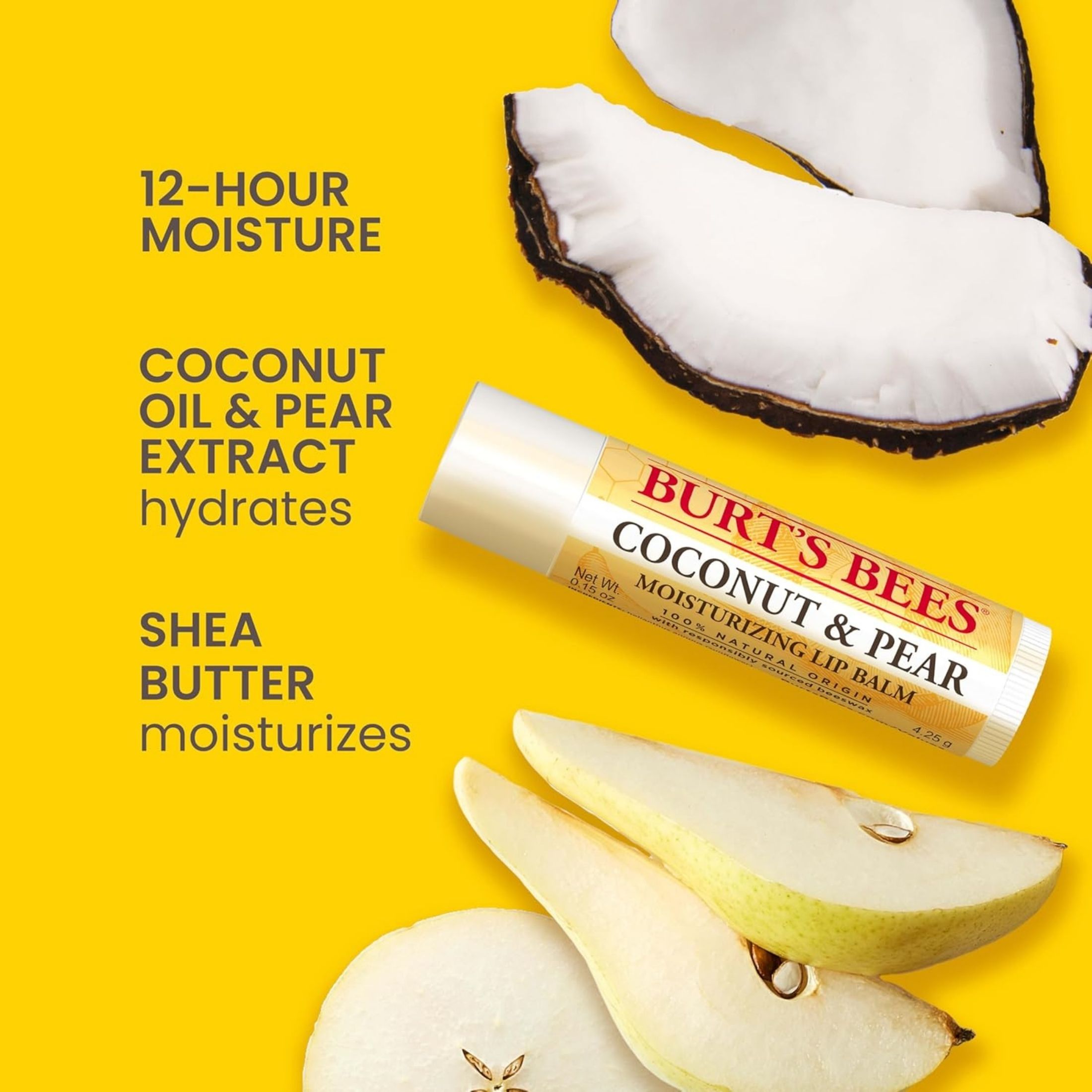 Burt's Bees Coconut And Pear Lip Balm Blister Box - 0.15oz