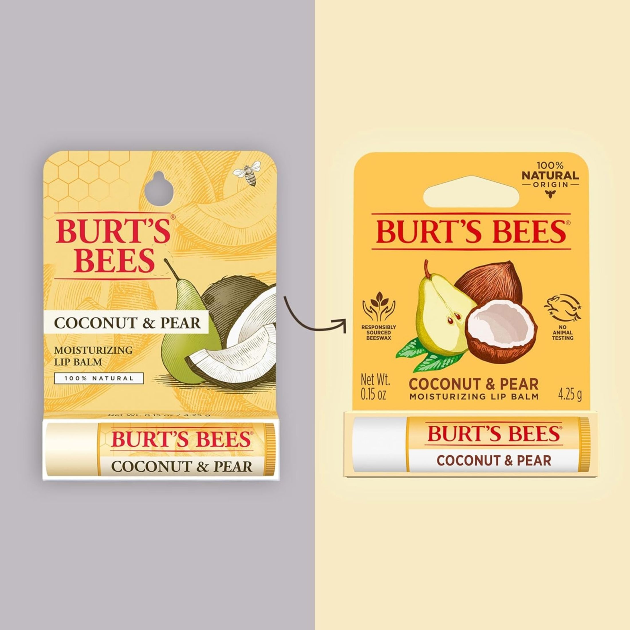 Burt's Bees Coconut And Pear Lip Balm Blister Box - 0.15oz