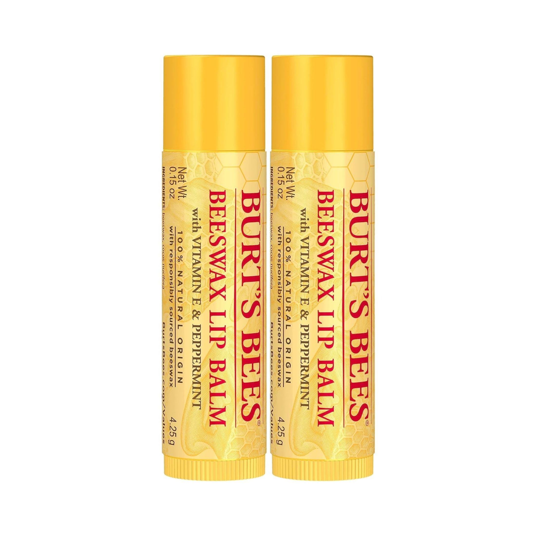 Burt's Bees 100% Natural Origin Moisturizing Lip Balm, Original Beeswax, 0.15 Ounce Tube