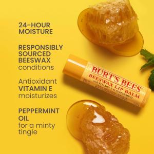 Burt's Bees 100% Natural Origin Moisturizing Lip Balm, Original Beeswax, 0.15 Ounce Tube