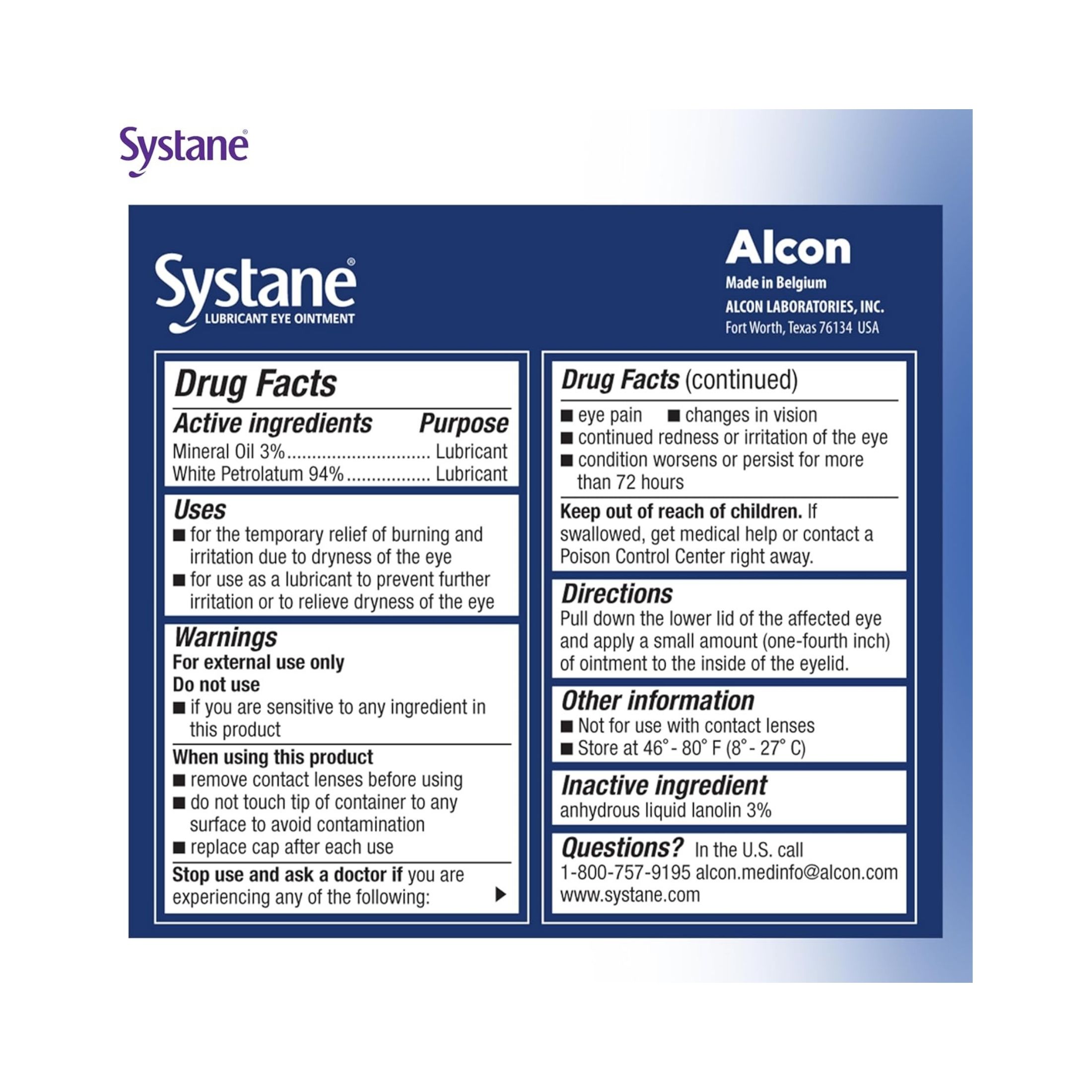 Systane Nighttime Lubricant Eye Ointment Overnight Relief