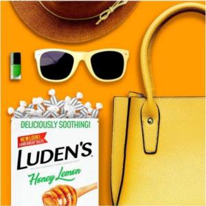 Luden's Deliciously Soothing Throat Drops, Honey Lemon Flavor, 25 Count