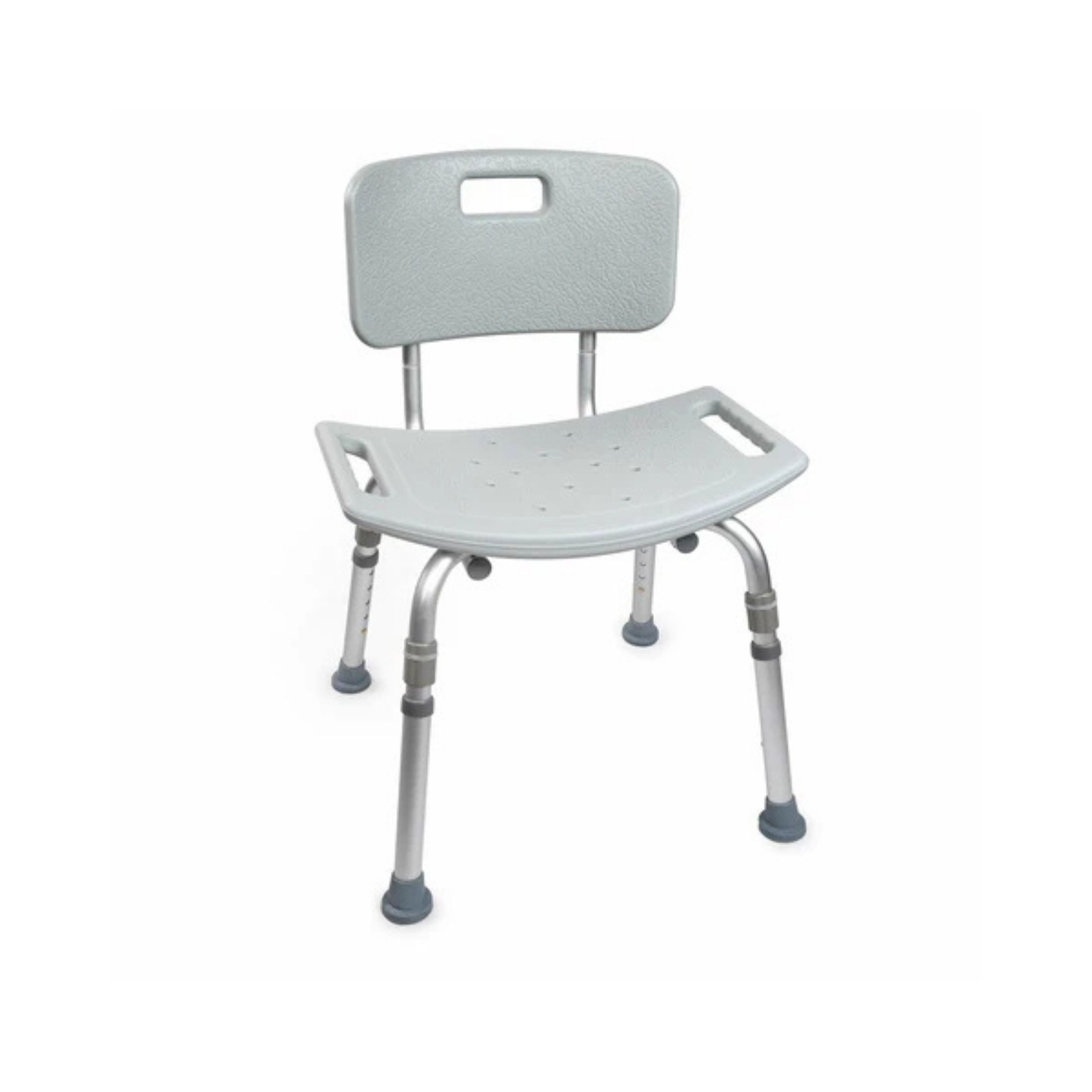 McKesson Bath Bench, Fixed Arm, Aluminum Frame, Removable Back, 19-1/4
