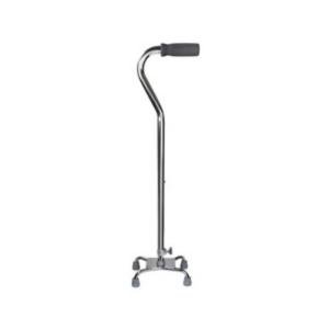 McKesson Quad Cane With Small Base / Offset Handle Steel 30 To 39 Inch Height Chrome