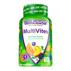 Vitafusion Adult Multivites Gummy Vitamins - Natural Berry, Peach, And Orange Flavor 150ct
