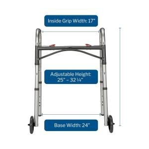 McKesson Drive Folding Walker Junior 350 Lbs. 25 To 32.25 Inch