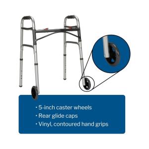 McKesson Drive Folding Walker Junior 350 Lbs. 25 To 32.25 Inch