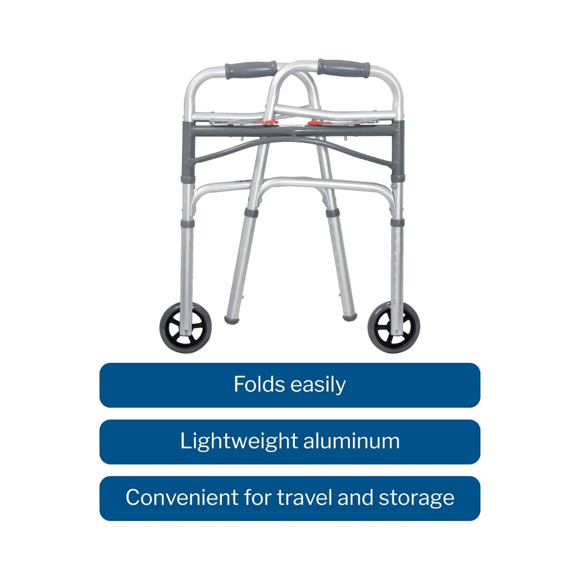 McKesson Drive Folding Walker Junior 350 Lbs. 25 To 32.25 Inch