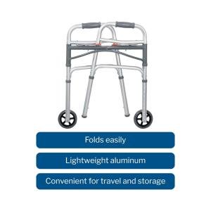 McKesson Drive Folding Walker Junior 350 Lbs. 25 To 32.25 Inch