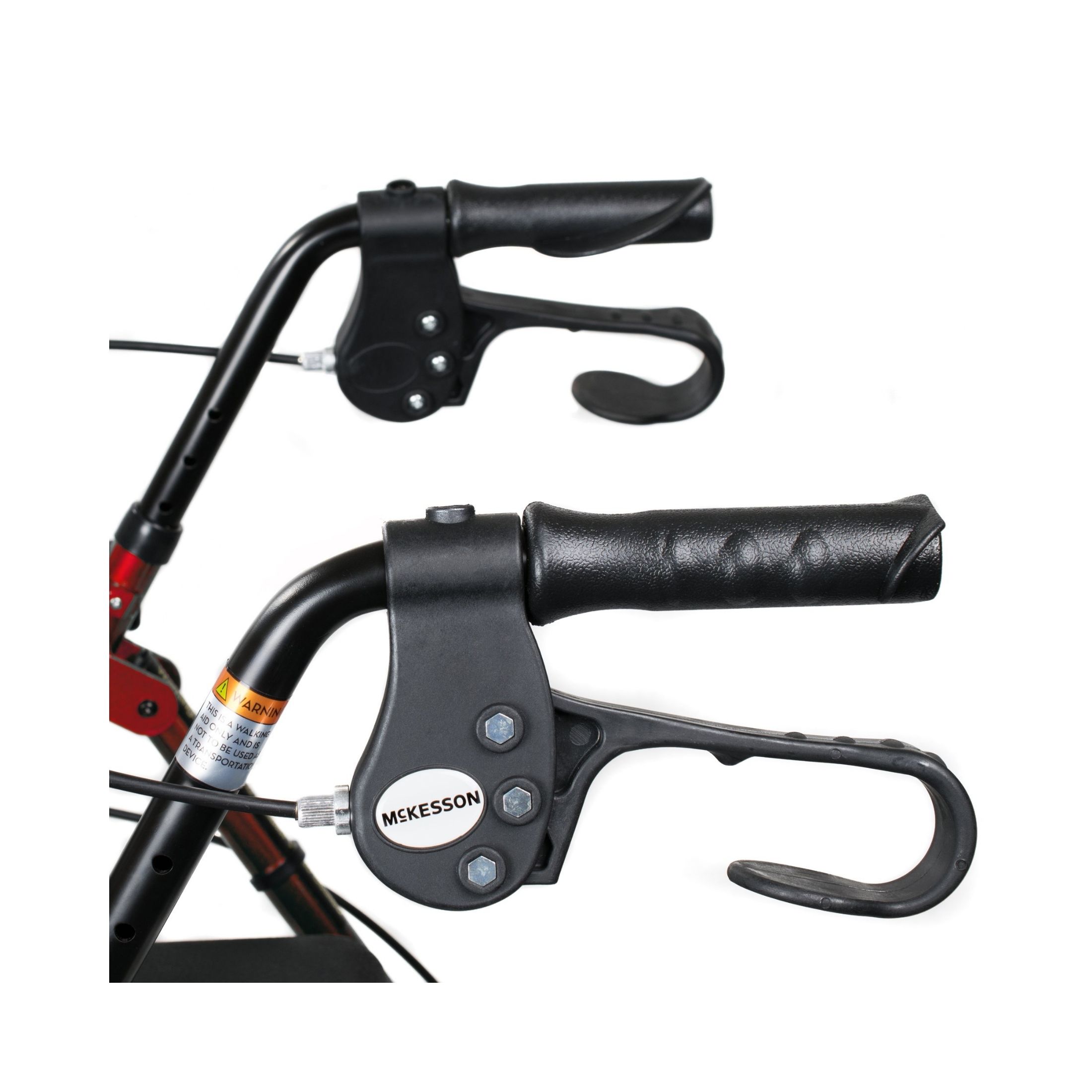 McKesson Drive 4 Wheel Rollator 32 To 37 Inch Red Folding Aluminum 32 To 37 Inch