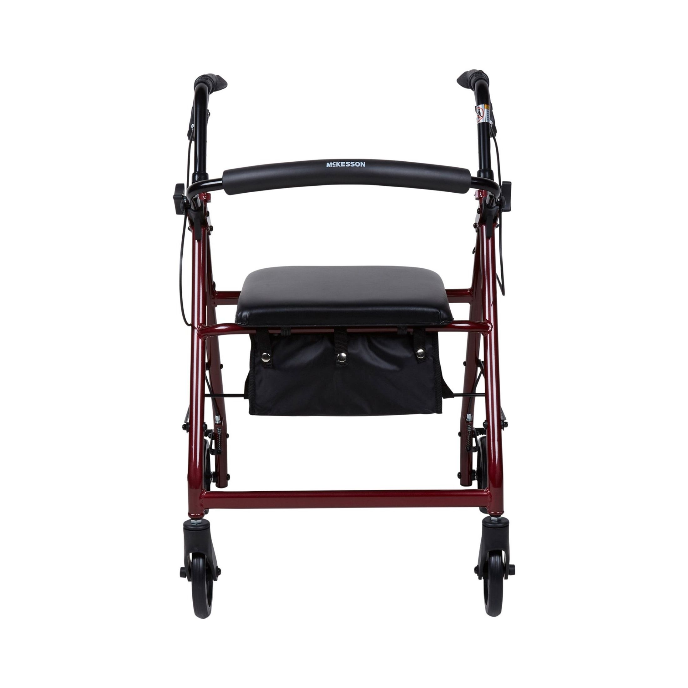 McKesson Drive 4 Wheel Rollator 32 To 37 Inch Red Folding Aluminum 32 To 37 Inch