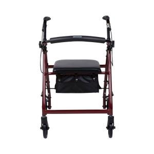 McKesson Drive 4 Wheel Rollator 32 To 37 Inch Red Folding Aluminum 32 To 37 Inch