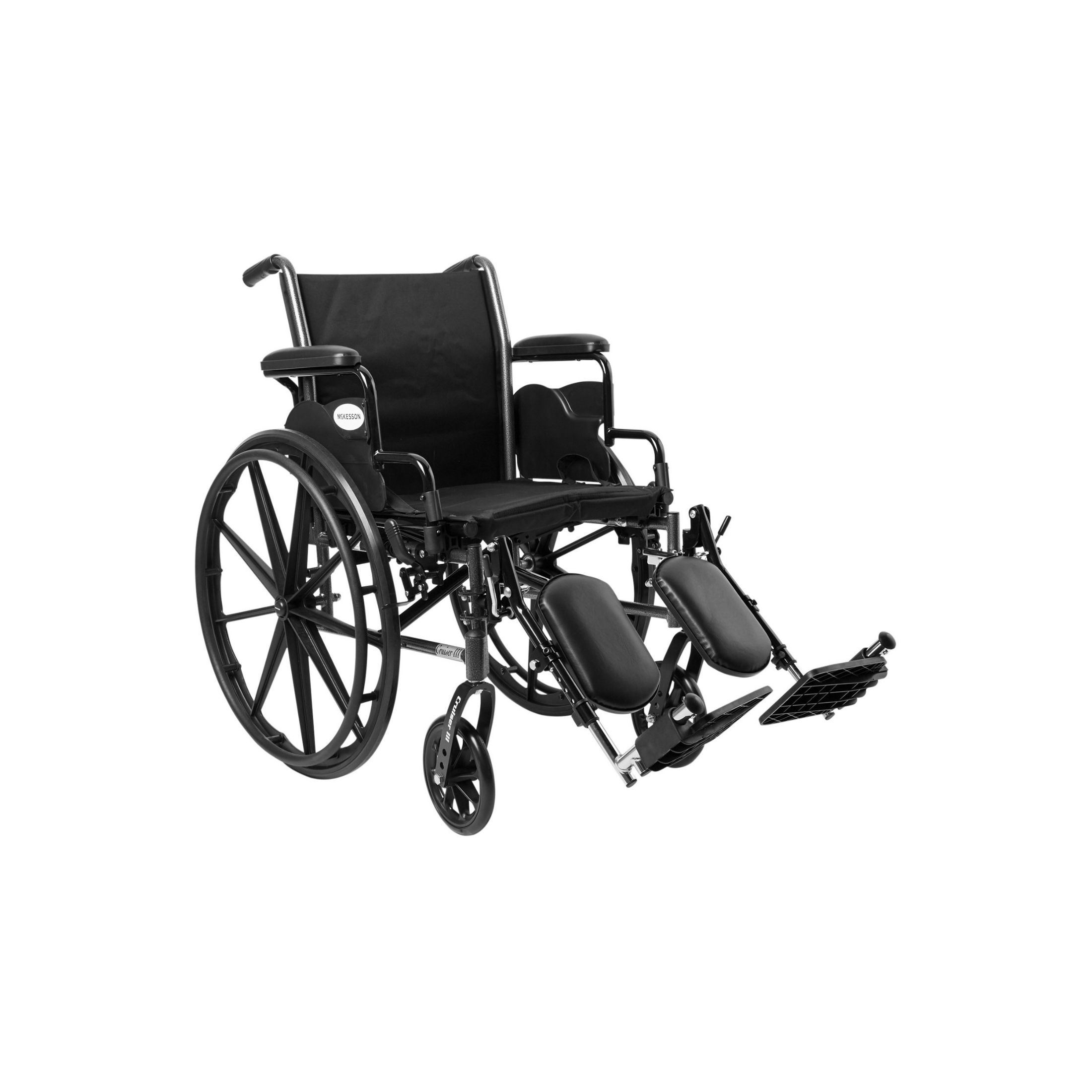 McKesson Lightweight Wheelchair Dual Axle Desk Length Arm Flip Back, Padded, Removable Arm Style Mag, Count Of 1