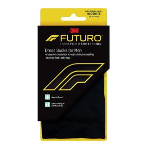 Futuro Revitalizing Dress Socks For Men Moderate Large/Black