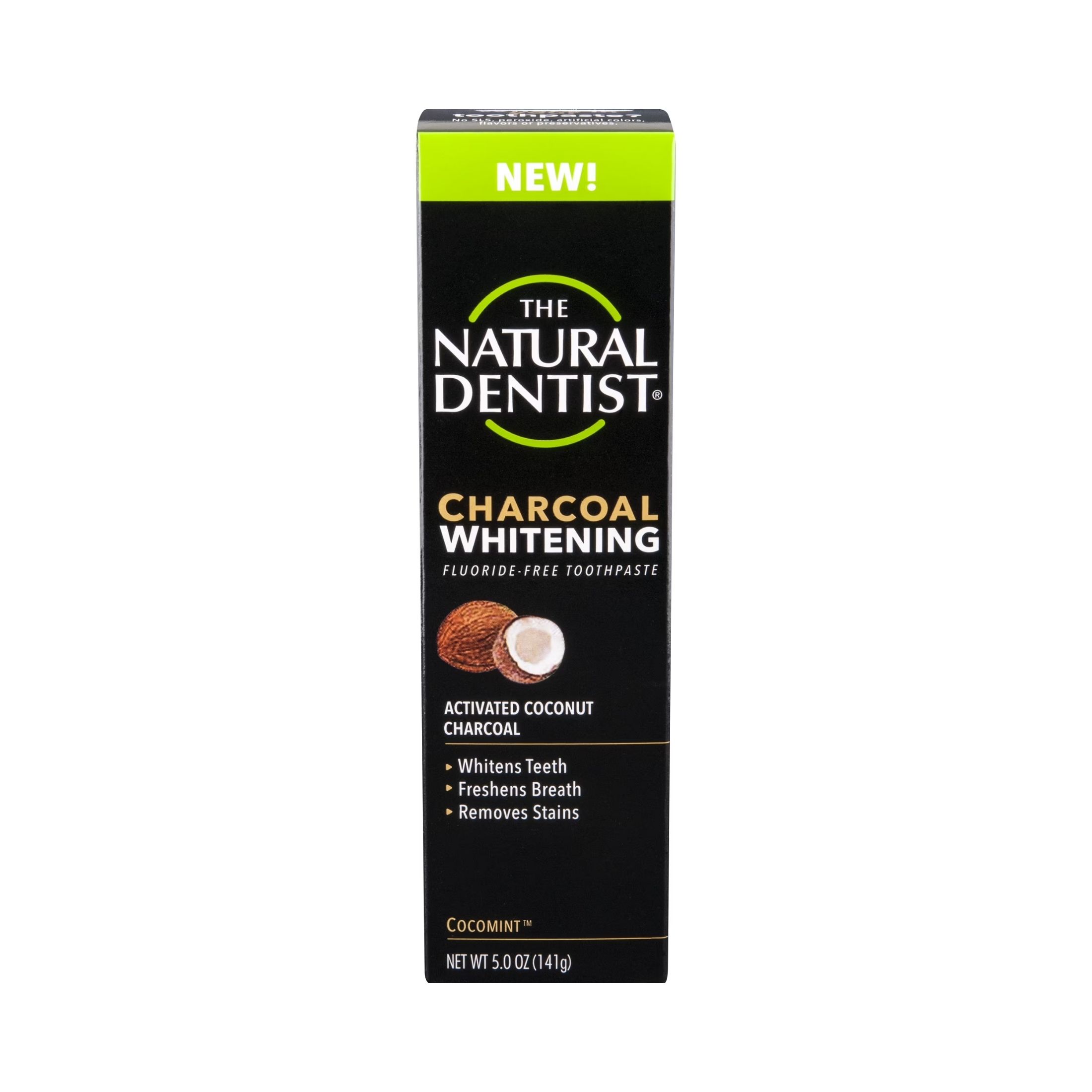 The Natural Dentist Charcoal Whitening Cocomint Toothpaste - 5oz