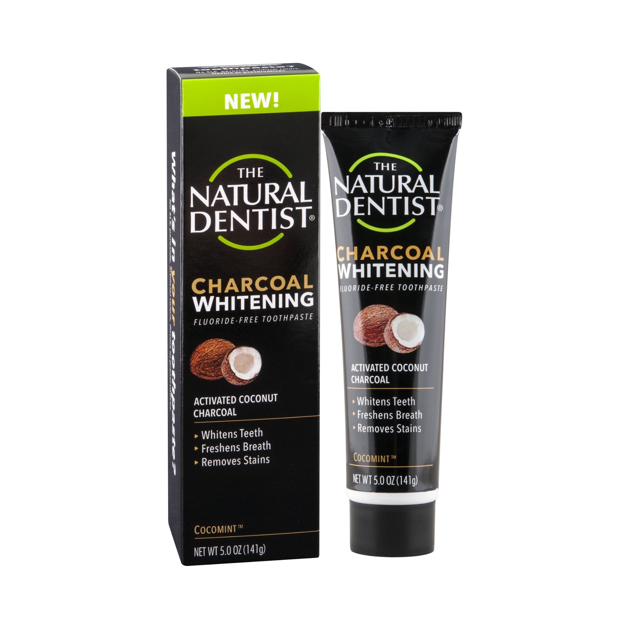 The Natural Dentist Charcoal Whitening Cocomint Toothpaste - 5oz