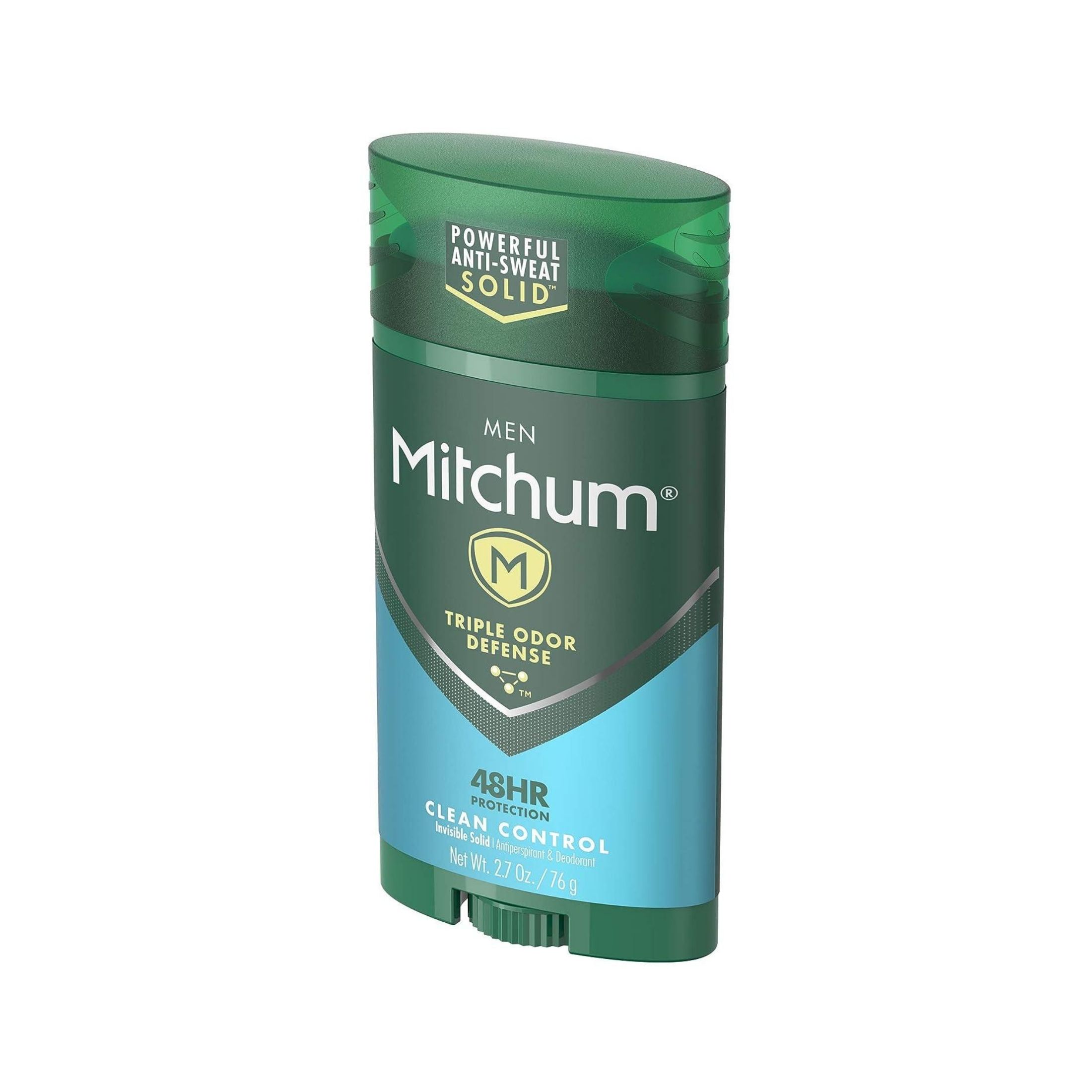 Mitchum Antiperspirant Deodorant Stick For Men, Triple Odor Defense Invisible Solid, 48 Hr Protection, Dermatologist Tested, Clean Control, 2.7 Oz