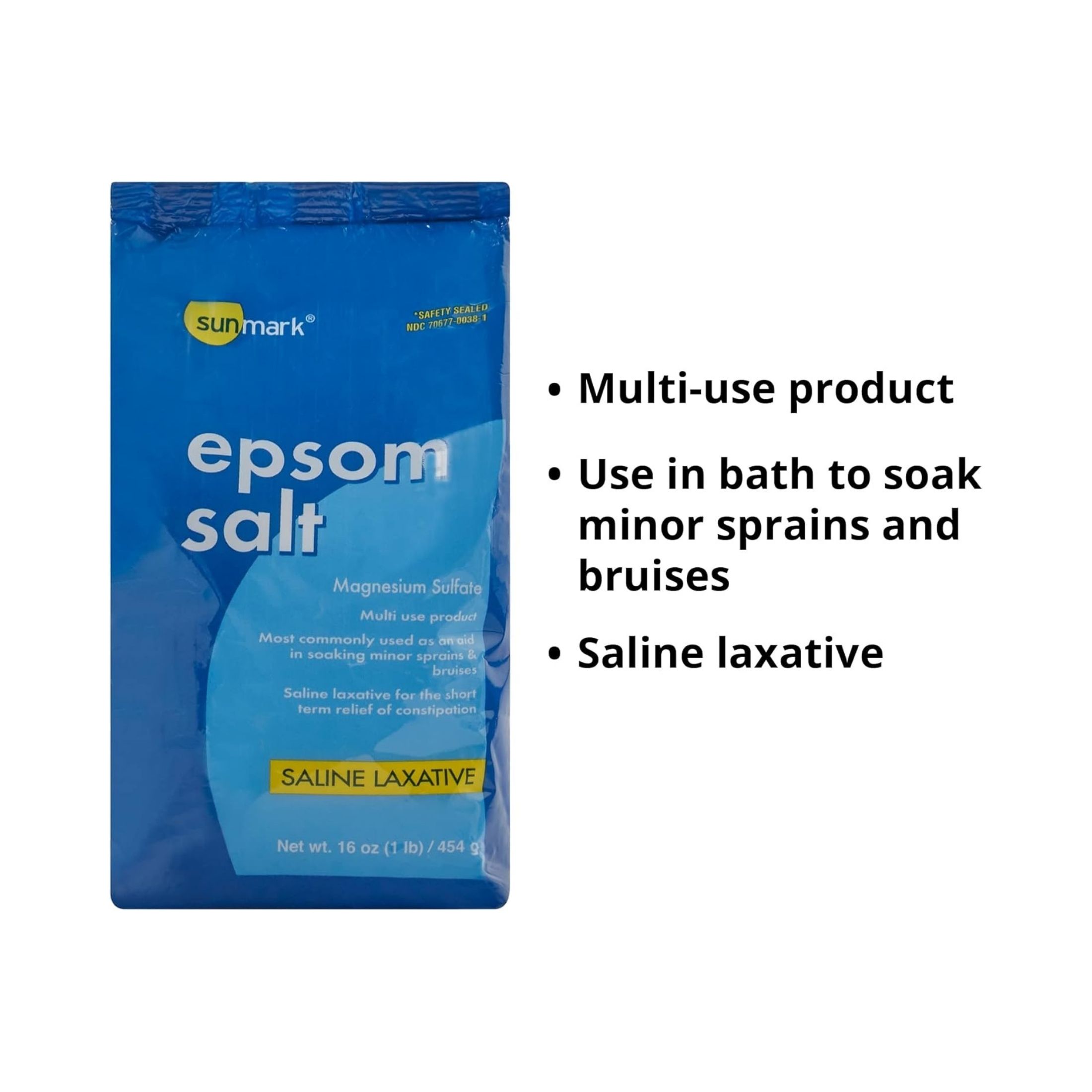 Sunmark Epsom Salt Saline Laxative, 1 Lb