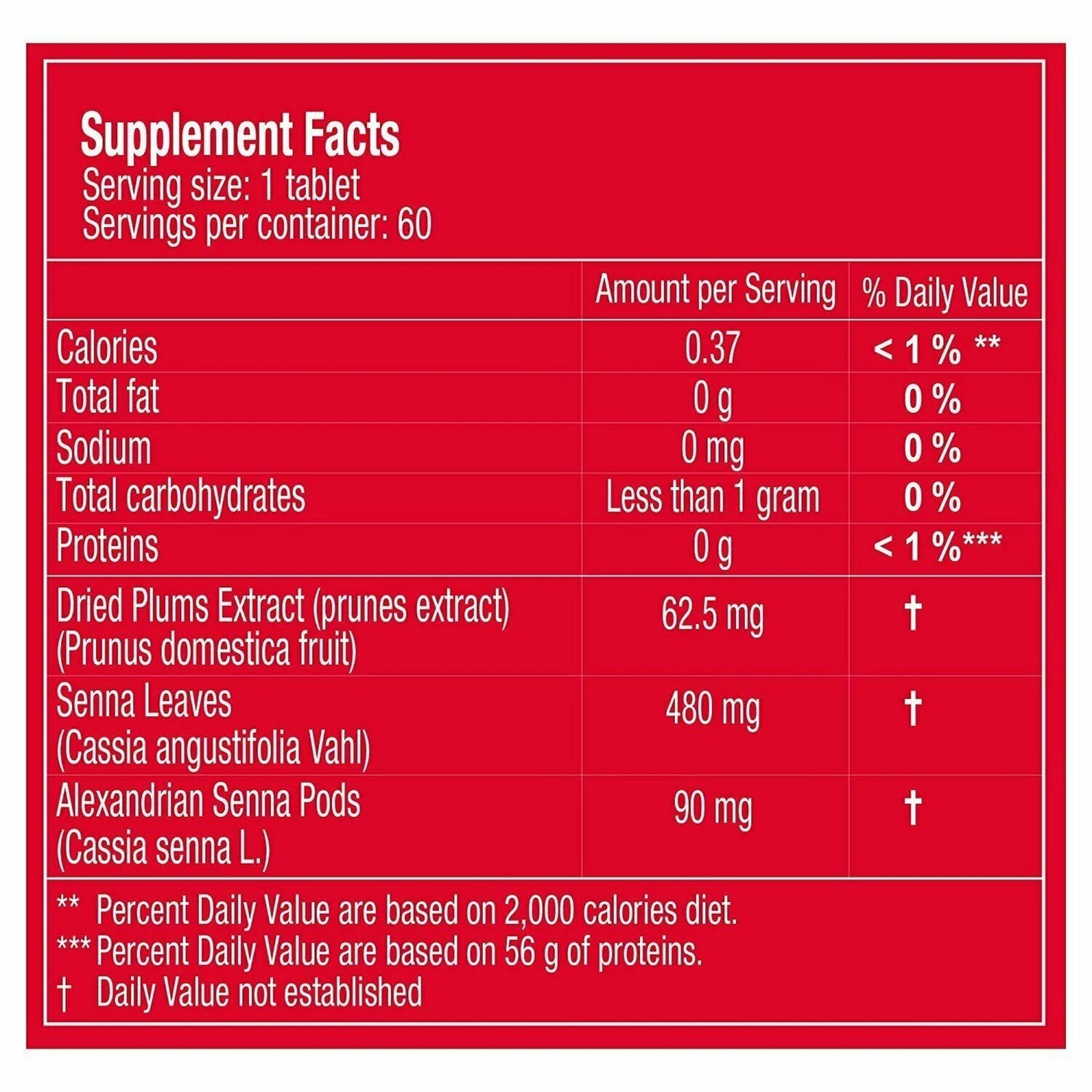 Prunelax Ciruelax Natural Laxative Regular Tablets