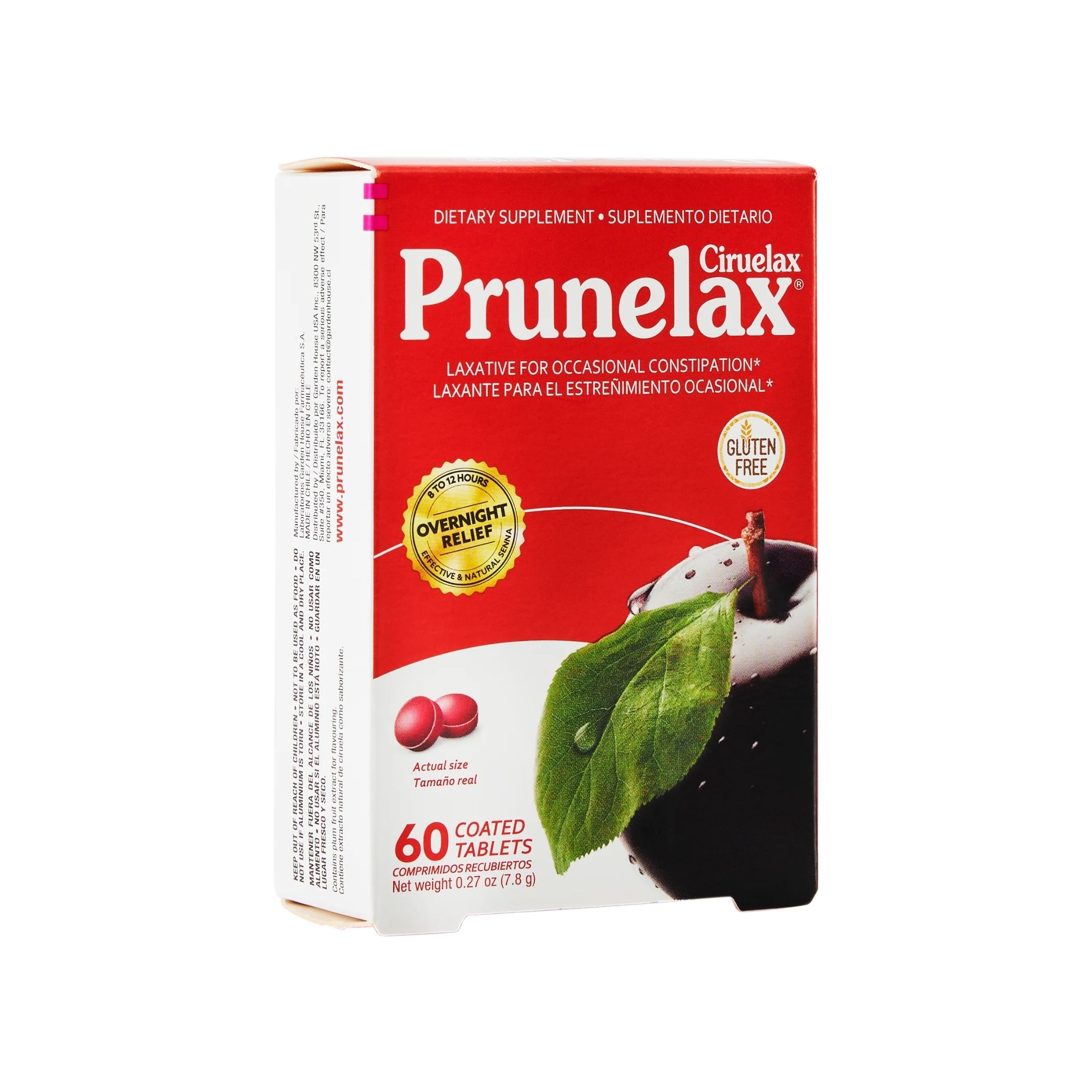 Prunelax Ciruelax Natural Laxative Regular Mini, 60 Tabs