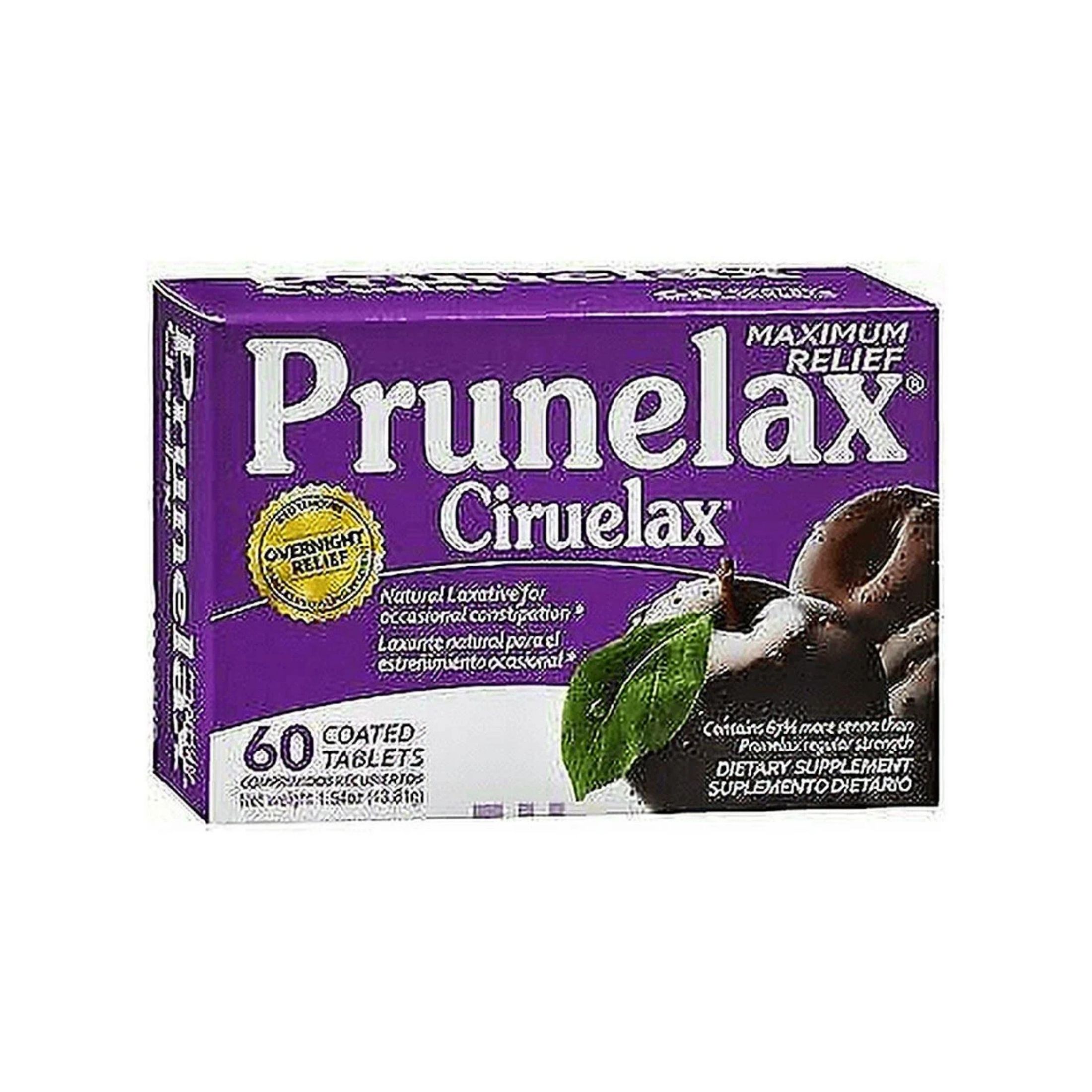 Prunelax Ciruelax Maximum Relief Dietary Supplement Coated Tablets