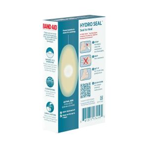 Band-Aid Brand Hydro Seal Adhesive Bandages For Heel Blisters, Waterproof Blister Pad & Hydrocolloid Gel Bandage, Sterile & Long-Lasting