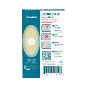Band-Aid Brand Hydro Seal Adhesive Bandages For Heel Blisters, Waterproof Blister Pad & Hydrocolloid Gel Bandage, Sterile & Long-Lasting