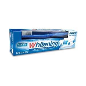 Lucky Super Soft Toothpaste, Fluoride, Anti Cavity, Whitening 6.4 Oz