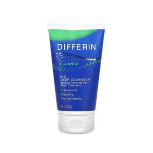 Differin Daily Deep Cleanser Acne Face Wash With 5% Benzoyl Peroxide