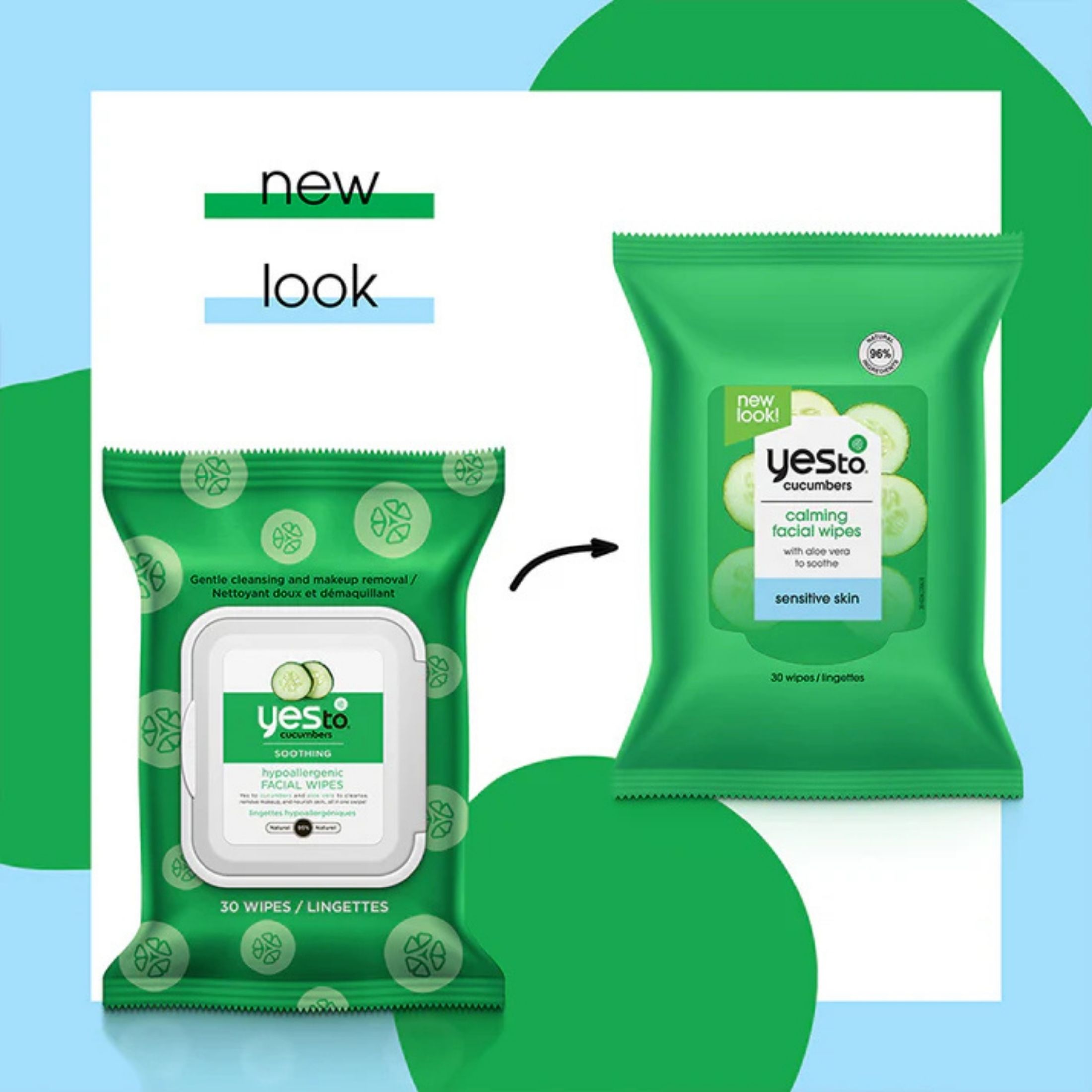 Yes To Cucumbers Calming Facial Wipes