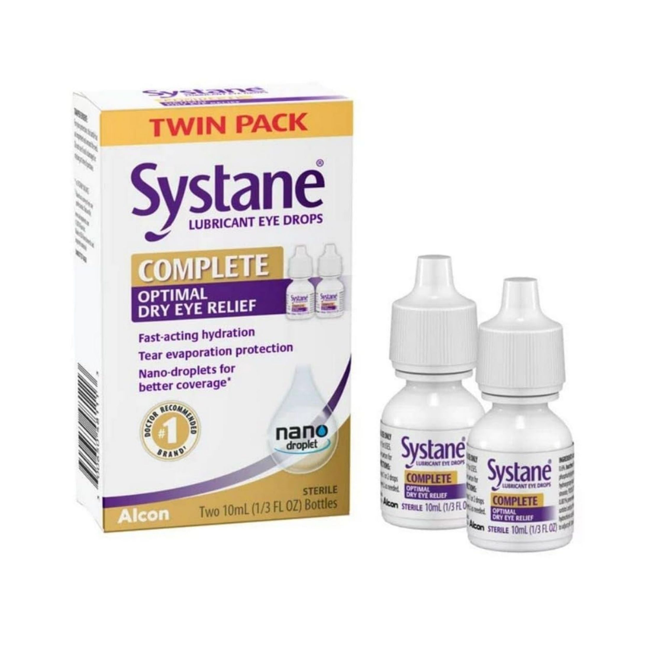Systane Eye Drops, Lubricant, Complete, Twin Pack