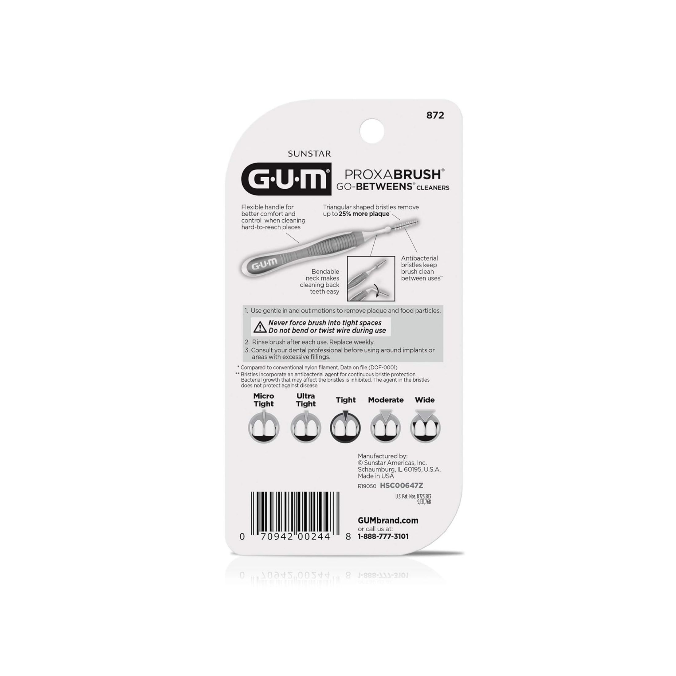 GUM Proxabrush Go Between Cleaners Tight 10Ct